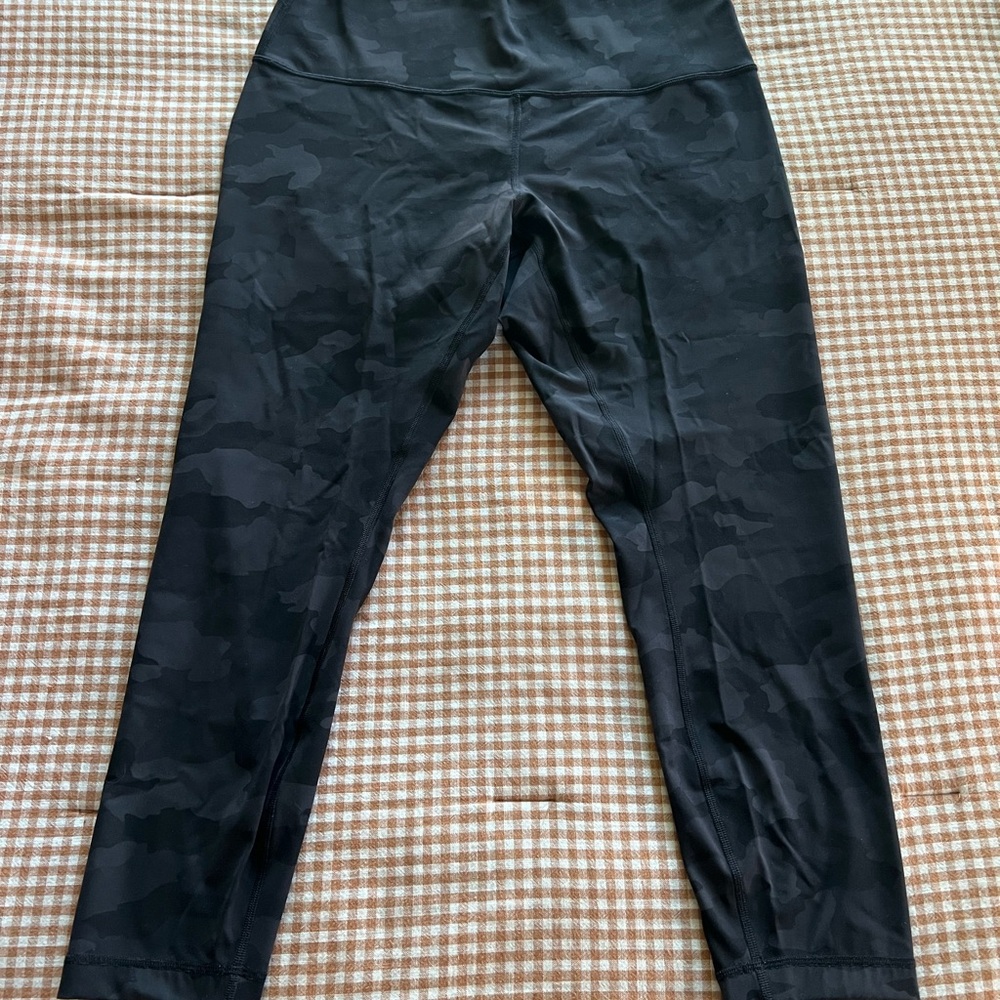 lululemon athletica Black Leggings with Subtle Texture